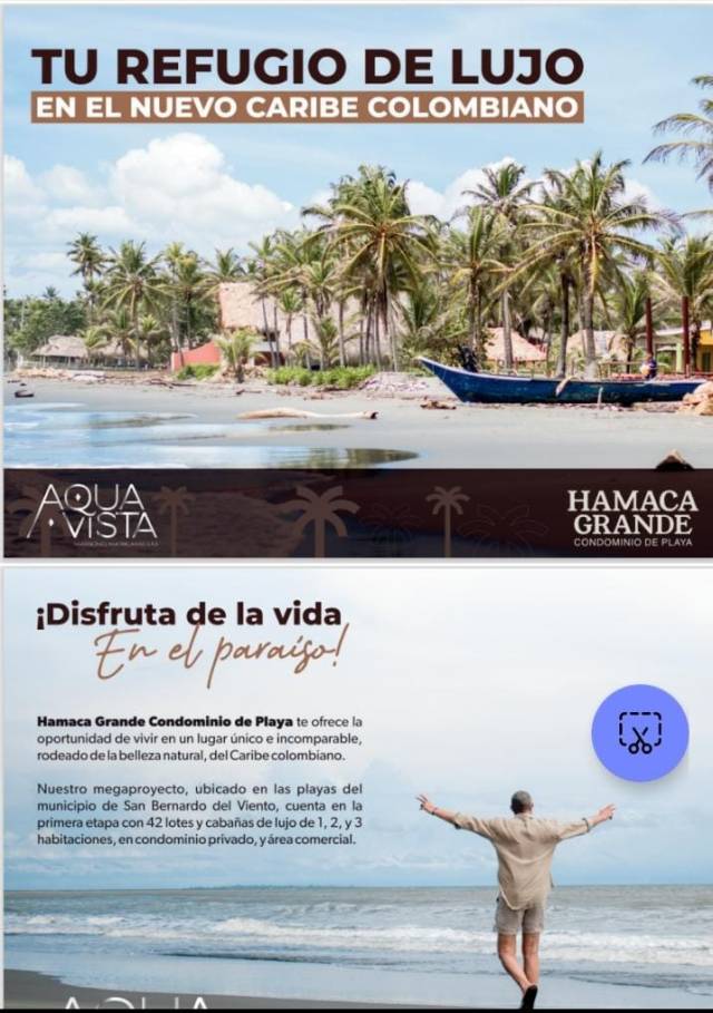 Vivir cerca al Mar, Hamaca Grande Condominio de Playa