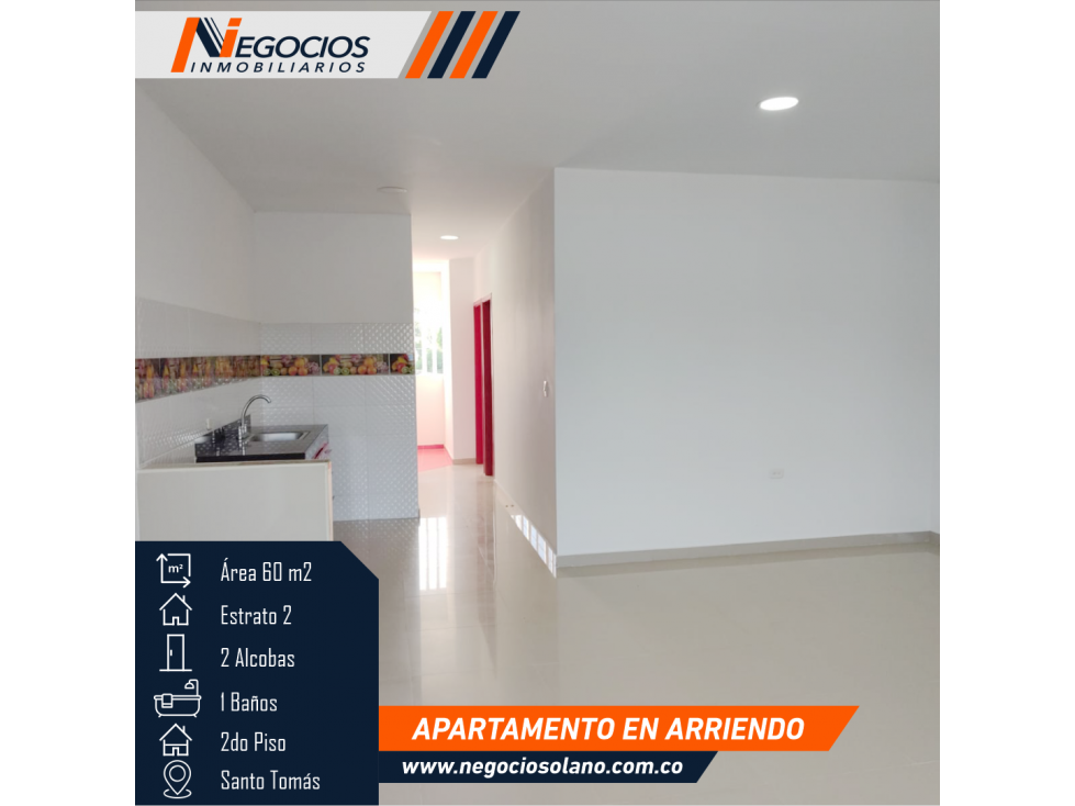 APARTAMENTO EN ARRIENDO - SANTO TOMAS